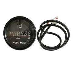 Universal Mechanical Hour Meter Gauge 2.00” Chrome Bezel 6V/12V/24V