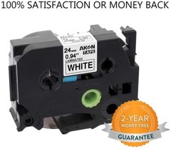 50PK 24mm Tz 251 TZe251 Black on White Label Tape For Brother P-touch PT2730