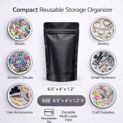 50 Pack 7g Mylar Bags Assorted Designs Smell Proof Resealable Zip Pouches