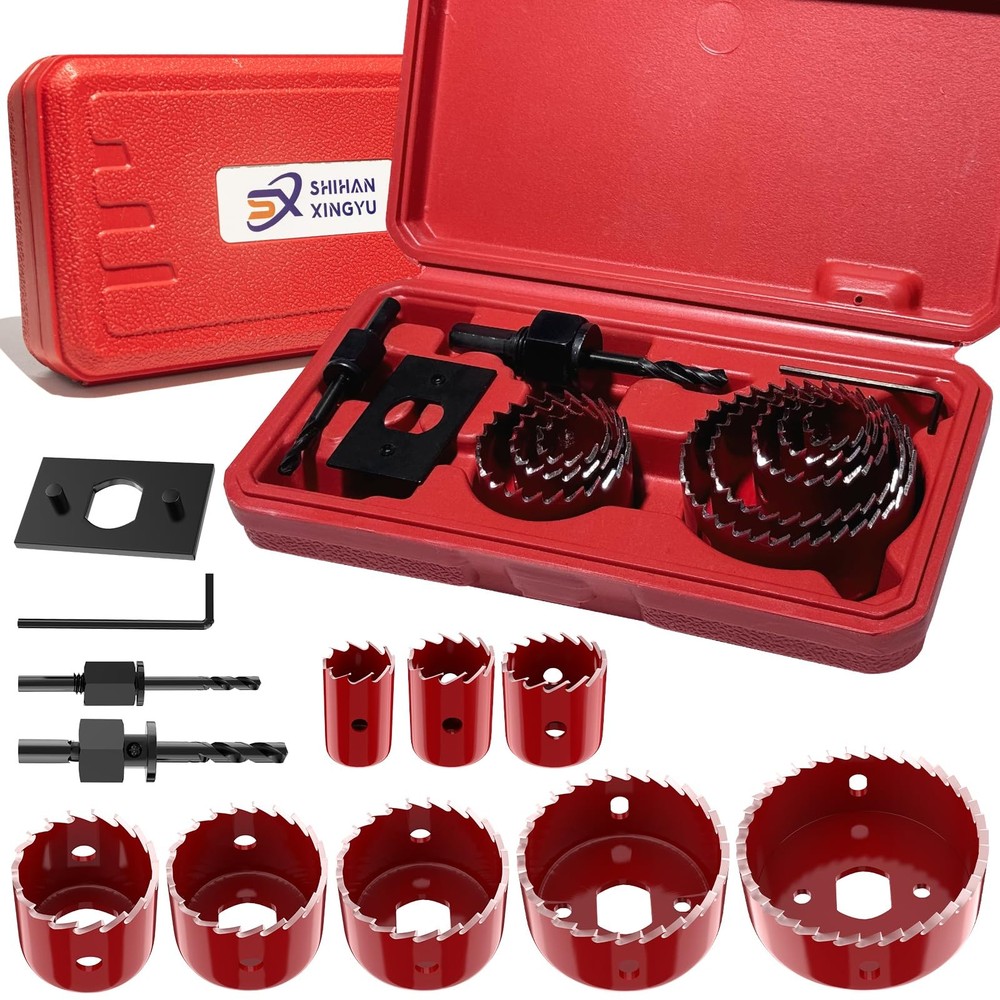12-piece Hole Saw Kit, 8 Sizes 3/4″ To 2-1/2″ Hole Saw Set In Case With Arbors