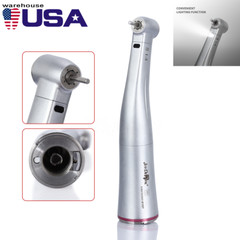 Dental 1:5 Increasing Fiber Optic LED Contra Angle Handpiece Fit Micro Motor