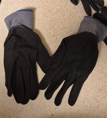 Lot of 6 MaxiFlex Nitrile Coated Grey Black Work Gloves XXL (11) extra dexterity