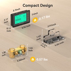Power Queen 500A Battery Monitor with Shunt Capacity Display 8V-120V Lithium SLA