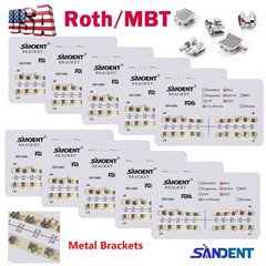 20X Dental Orthodontic Brackets Braces Mini Standard Roth MBT .018 .022 SANDENT