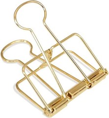 4Pcs Golden Hollow Out Long Tail Wire Binder Clips 51 Millimeters,