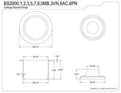 BS2007 Extended Disposal Flange, Brushed Brass