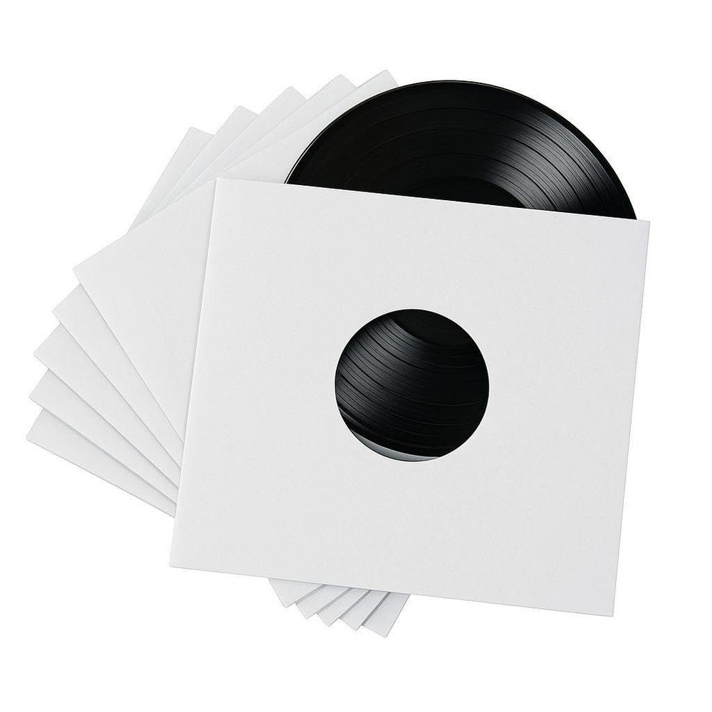 50 – Pack White Paper Vinyl 45 RPM Record Inner Sleeves 7-Inch LP Album