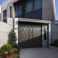 2m Single Folding Security Gate Rolling Door Gate 7.22’H x 7.5’W Fold Gate NEW