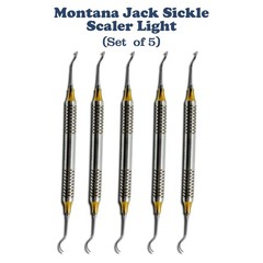 5 X Periodontal Montana Jack Sickle Scaler Light Double Ended Dental Instruments