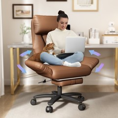 500lbs Big and Tall Office Chair, Cross Legged Reclin Wide Seat Adj Arms Black