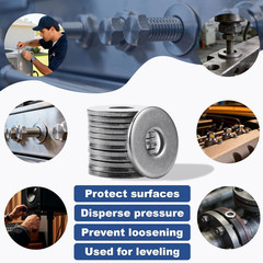 30 Pcs 1/4″ Fender Washers Stainless, 1/4″ ID X 0.97″ OD X 0.07″ Thick, Large Fe