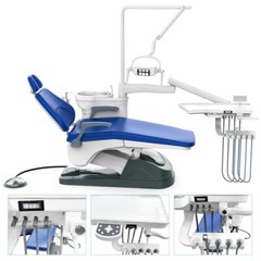 TUOJIAN Dental Unit Chair Computer Controlled DC Motor PU Hard Leather +Stool