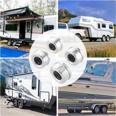4 PCS 2.72” Trailer Hub Dust Cap Axle Grease Cap with 8 Rubber 2.72 in/ 69 mm
