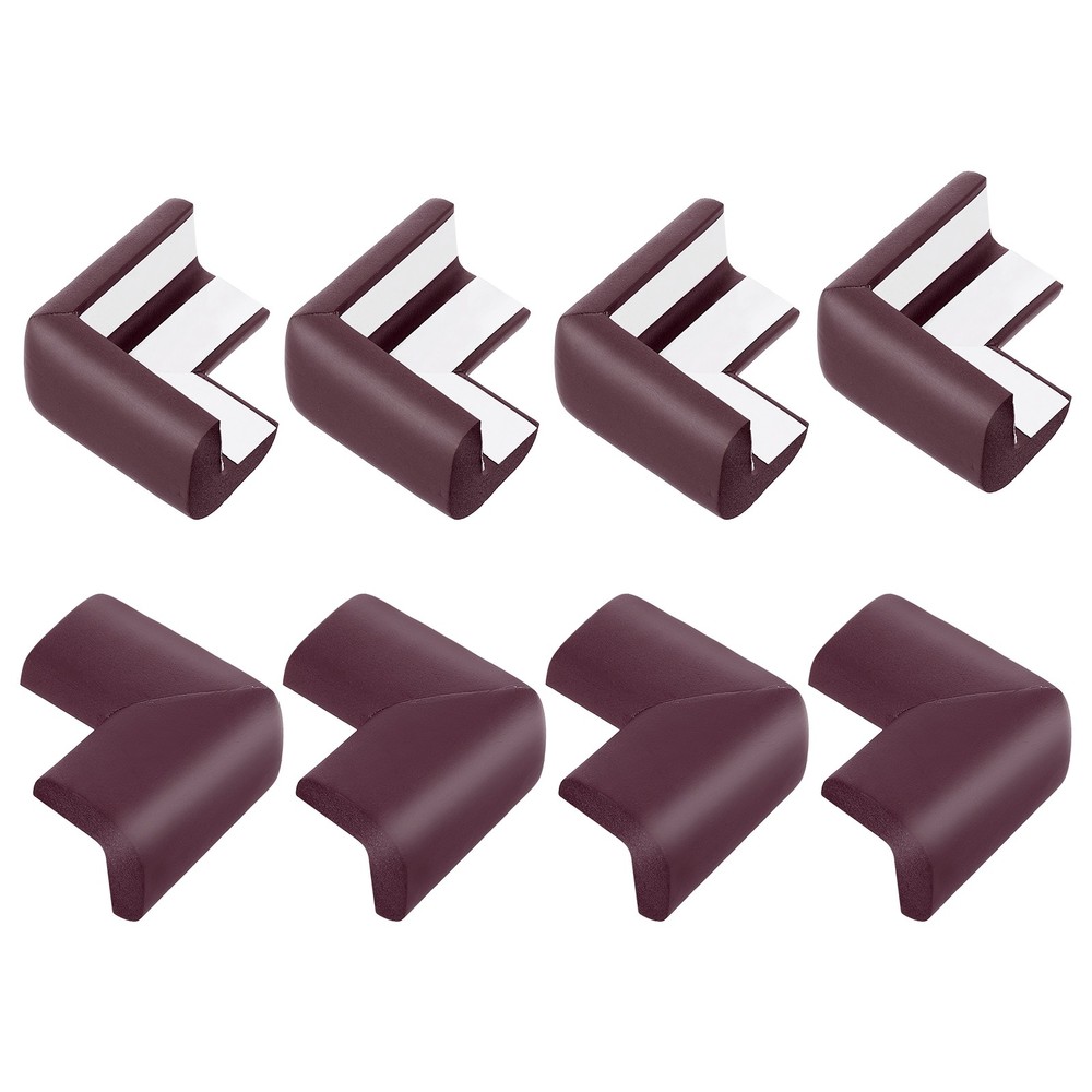 8Pcs Corner Protectors Furniture Corner Guards and Edges Bumpers(Dark Brown)