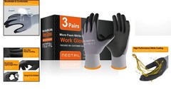 Reusable MicroFoam Nitrile Safety Gloves – Versatile for Automotive & DIY Tasks