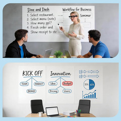 Large Whiteboard Sticker Roll Peel and Stick 17.7″ X 78″ Dry Erase White Board f