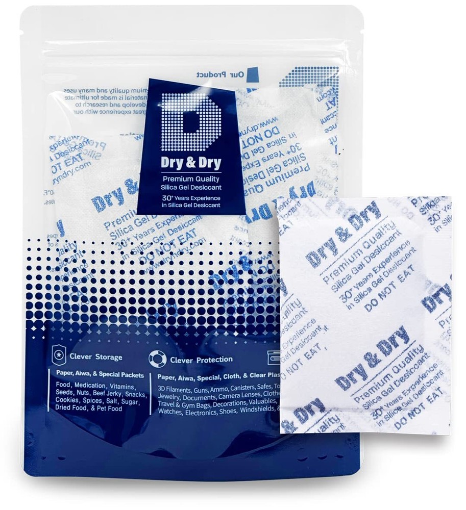 10 Gram 30 Packets Silica Gel Packets Desiccants Rechargeable Fabric Silica Ge