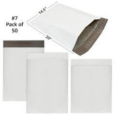 UOFFICE 50 Poly Bubble Mailer Bags 14.25×20″ #7 Pouches Envelopes