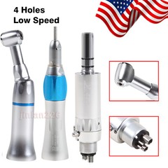 Dental Slow Low Speed Straight/Air Motor/ Contra Angle Handpiece 2/4Hole Fit NSK
