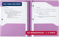 Five Star 2-Pocket Folder, Plastic Folder with Stay-Put Tabs and Prong Fasteners