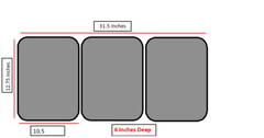 LARGE 3 Compartment Sink Set For Portable Concession Sinks Food Trucks