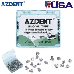 Ortodoncia bucal Tubo primera Molar Roth 0.022 ” Monoblock adherible para no USA