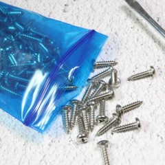Multiple Sizes Glossy Blue Translucent 1.96 MIL PE Flat Zip Seal Bag B04
