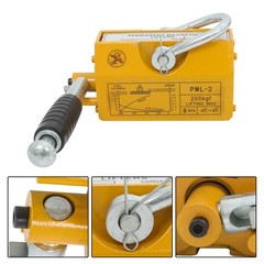 440lbs/200kg Permanent Magnetic Lifter 2.5 Safety Factor Yellow Lifting Magnet