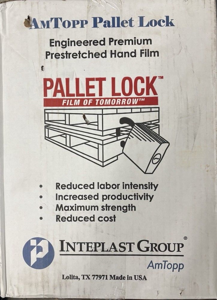 4 ROLLS AMTOPP 15″ X 1476 Ft. 30 GAUGE PALLET LOCK STRETCH FILM