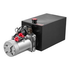 Uimoso 10 Quart Single Acting Hydraulic Pump for Dump Trailer DC 12V Power Unit