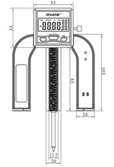 Digital Height Gauge Mini Depth 0-80mm 3-1/8in Router Table Caliper Measuring