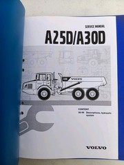 VOLVO A25D A30D Sec.6-9 DUMP TRUCK HYDRAULICS STEERING CAB SERVICE REPAIR MANUAL