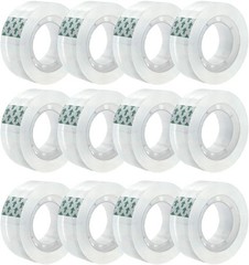 Clear Transparent Tape Rolls 3/4″ x 1000″ Dispenser Refill 12 Tape Rolls Scotch