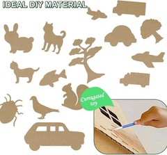 50 Pack Brown Corrugated Cardboard Sheets 4″L x 6″W, Flat Kraft Sheet for DIY…