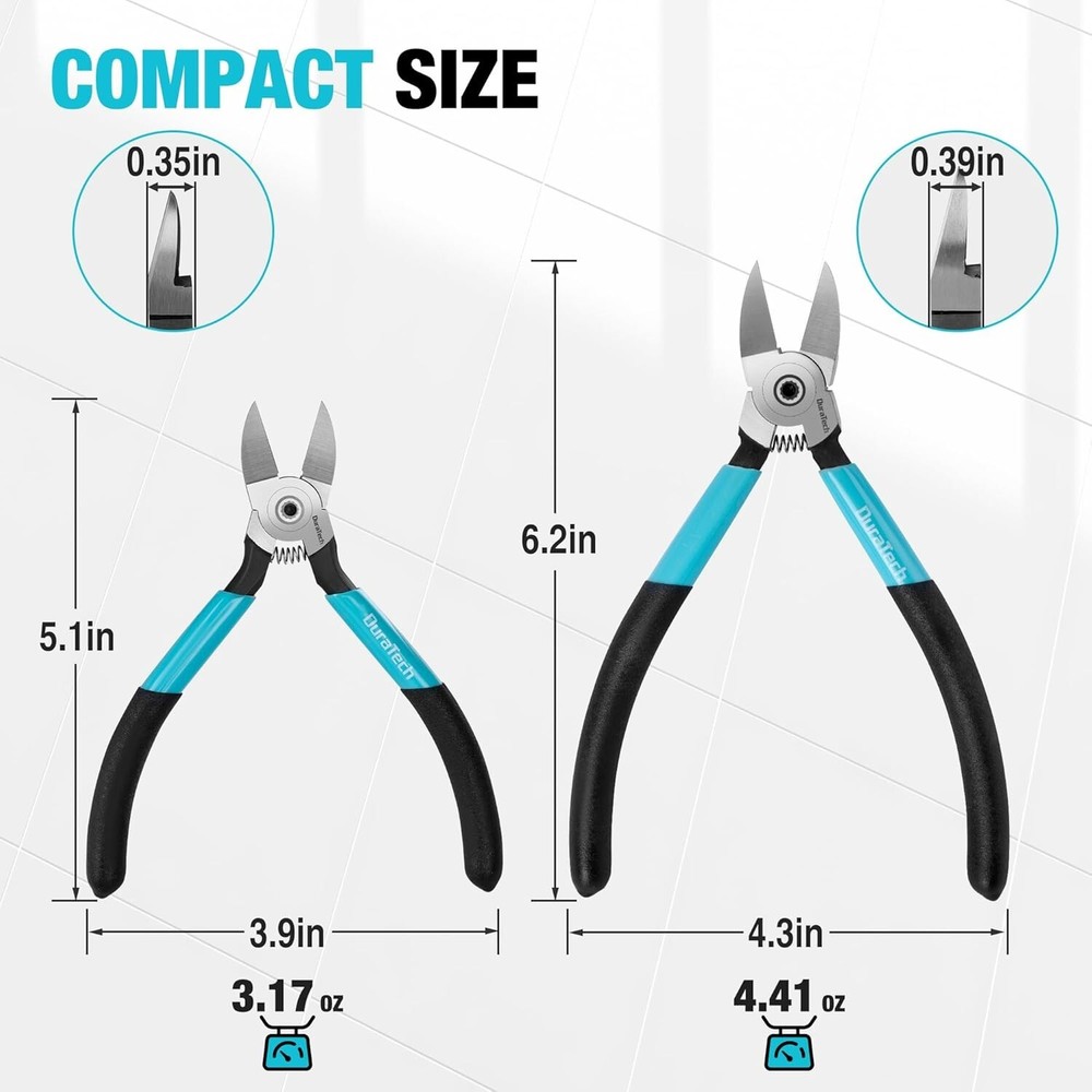 5-Inch and 6-Inch Professional Flush Cutters, Wire Cutters Heavy Duty