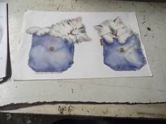 Lot of Heat Press Machine Transfers – Cat Christmas Snowflake 48 Total Transfers