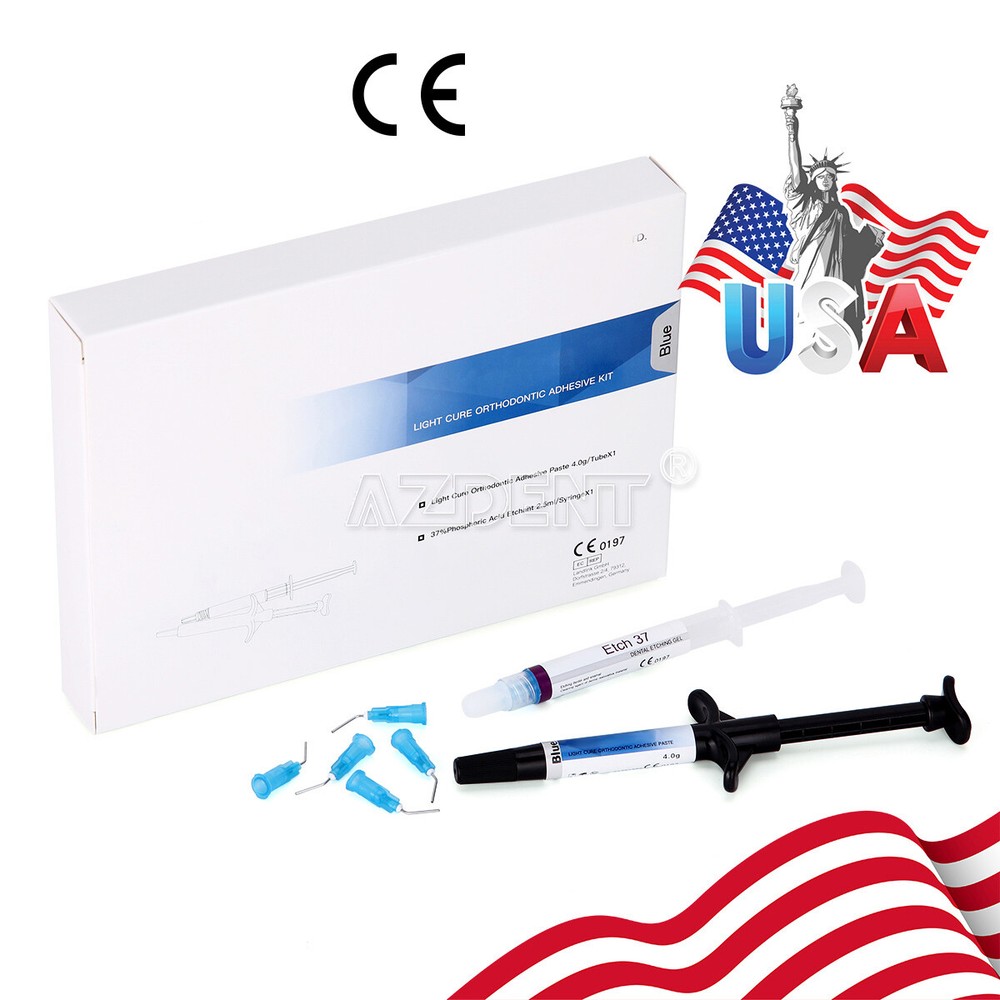 Dental Orthodontic Adhesive Light Cure Band Cement Blue Glue Intro Kit Blue