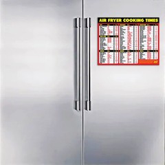 Air Fryer Magnetic Cheat Sheet – Large Print Easy to 11 x 8.5 inches, Red