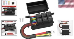 Automatic Operation 12V Relay Box – 6 Way Waterproof Panel with Fuses Included