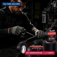 Oleitodh 40 Rolls Black Electrical Tape Bulk 3/4 Inch x 66ft, 7Mil Waterproof Vi