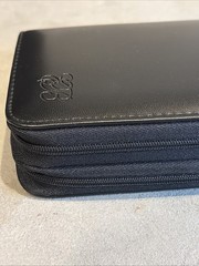 Vintage Enzo Baglioni Planner Binder Wallet With Pages Black Y2K Full Zip *READ*