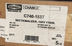 Hubbell Chance C740-153T Sectionalizer 15kV 50A Distribution Line NEW! 2B