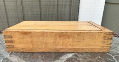 Vtg Hand Made Letterpress Lidded Box for Small Letters Numbers Metal Dividers