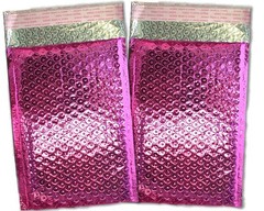 10 – 100 Lot -6×10 & 4×8 Pink, Honey Pot Gold METALLIC BUBBLE MAILER, Envelopes