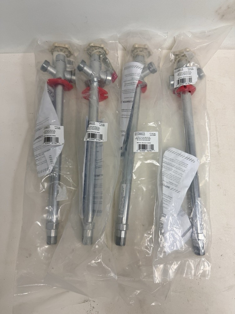 Lot of 4 – Everbilt 1/2″x 3/4″x 12″ Brass Anti-Siphon Frost Free Sillcock Valve