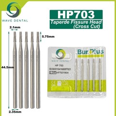 US WAVE Dental Burs Tungsten Carbide Burs HP Bur Dia 2.35mm Tapered Fissure Head