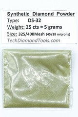 TechDiamondTools Diamond Powder 325 Grit 45-38 Microns, 25 cts = 5 Grams