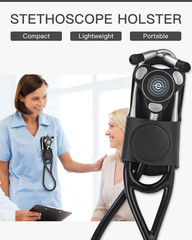 Stethoscope Holder Clip for EKO CORE 500� � Lightweight PU Leather Hip Holder