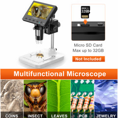 Elikliv 1000X Digital Microscope 4.3” LCD Jewelry Loupe Coin Magnifying Glass