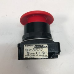 Siemens 52BP2W2 2 Pos. Push-Pull Operator Maintained, Plastic, 1 3/4″, Red – New